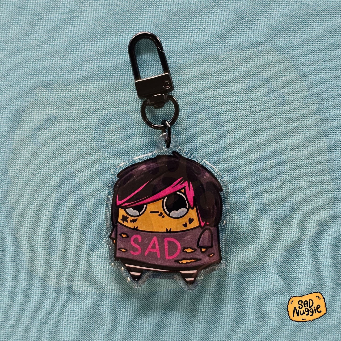 Sad Nuggie Emo Epoxy Keychain