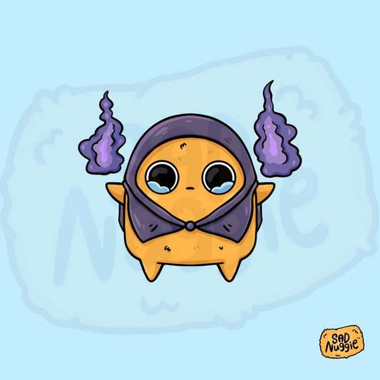 Sad Nuggie Warlock Sticker