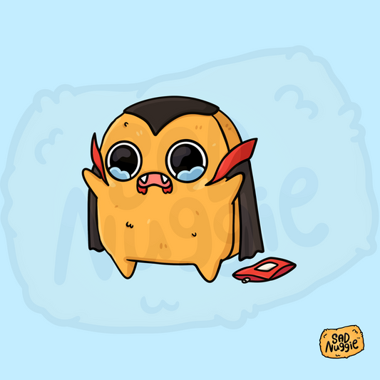 Sad Nuggie Vampire Sticker