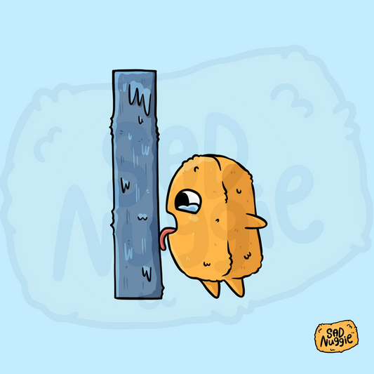 Sad Nuggie Frozen Tongue Sticker