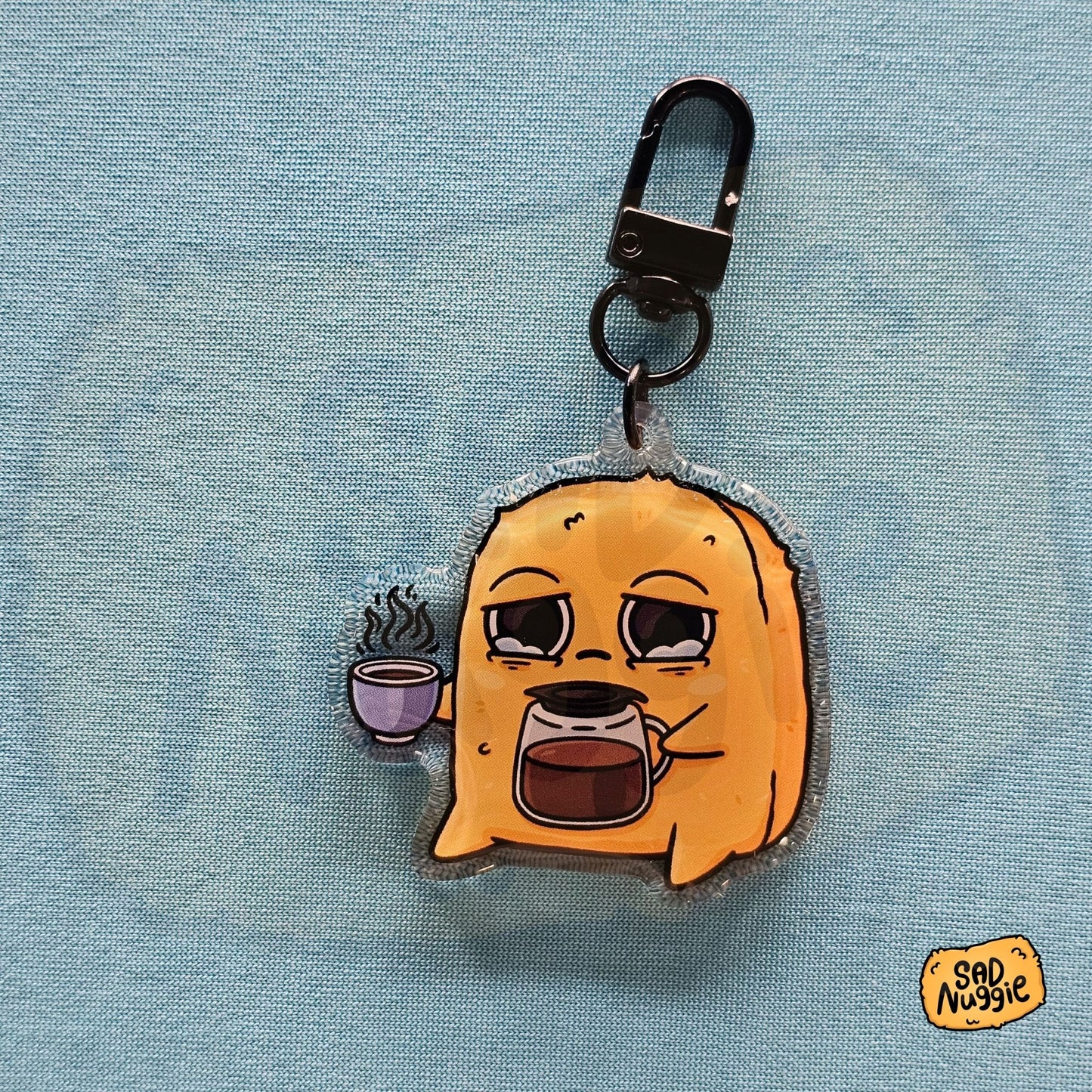 Sad Nuggie Coffee Epoxy Keychain