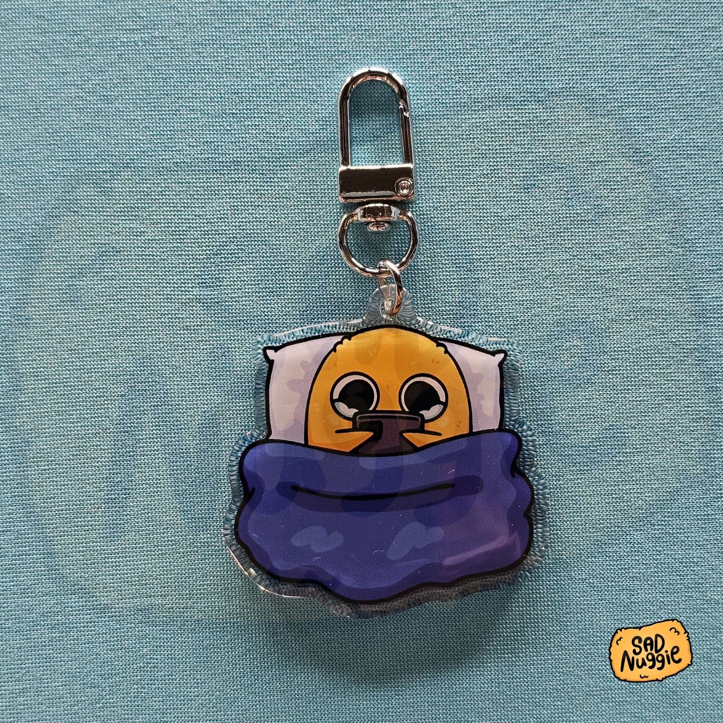 Sad Nuggie Doom Scroll Epoxy Keychain