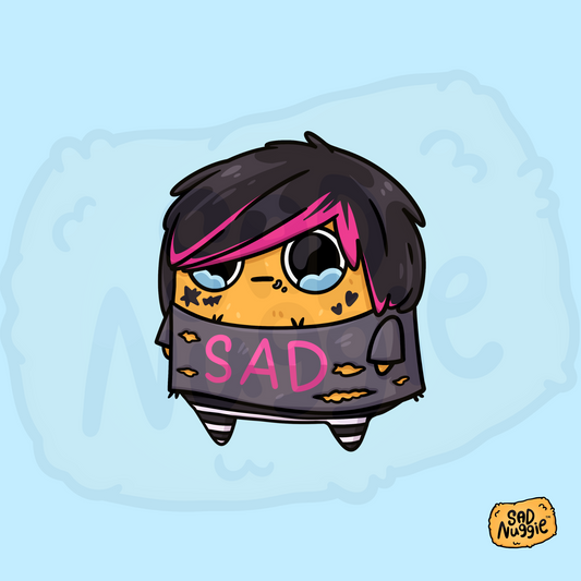 Sad Nuggie SAD Emo Sticker