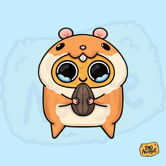 Sad Nuggie Hamster Sticker