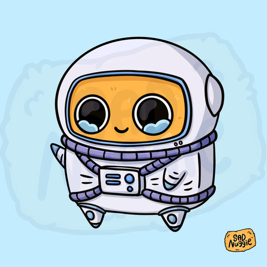 Astronaut Sad Nuggie Aufkleber