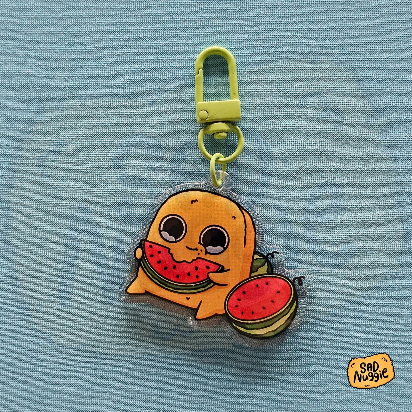 Sad Nuggie Watermelon Epoxy Keychain