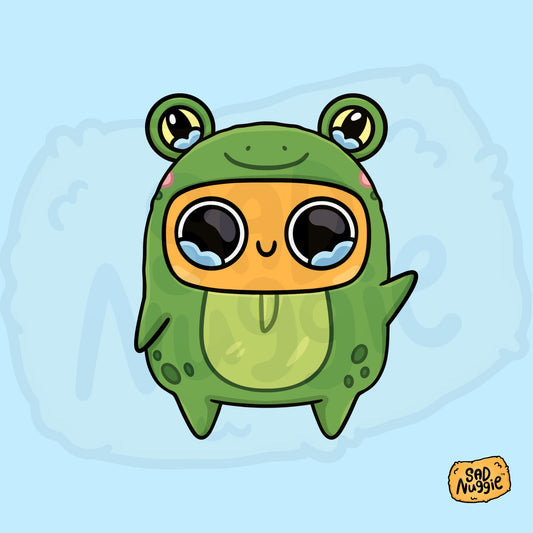 Sad Nuggie Frog Sticker