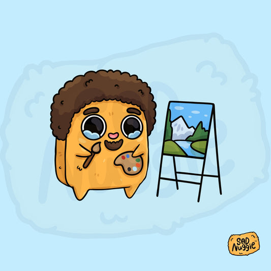 Bob Ross Sad Nuggie Aufkleber