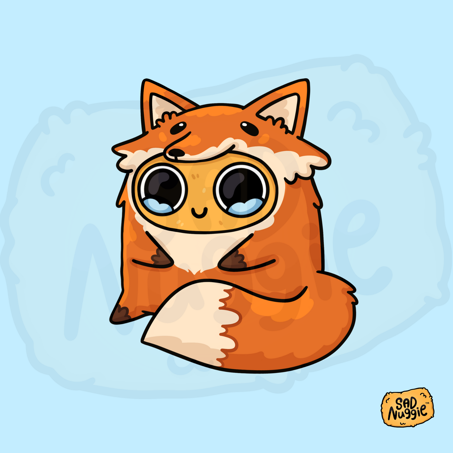 Sad Nuggie Fox Sticker