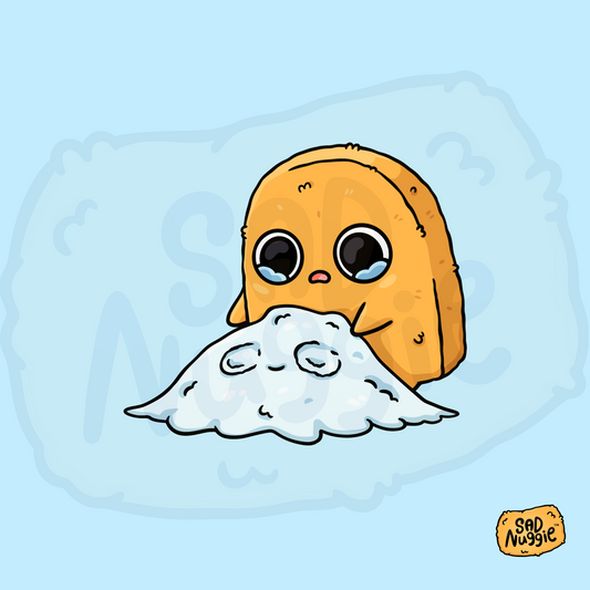 Sad Nuggie Snow Nuggie Sticker