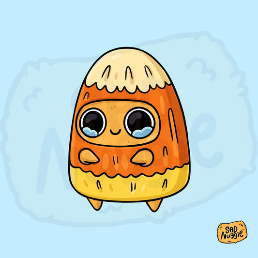 Sad Nuggie Candy Corn Sticker