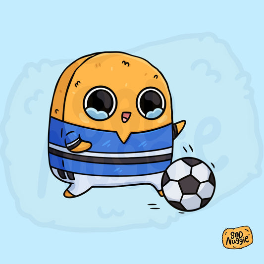 Sad Nuggie Soccer Sticker