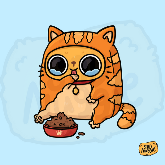 Sad Nuggie Cat Sticker