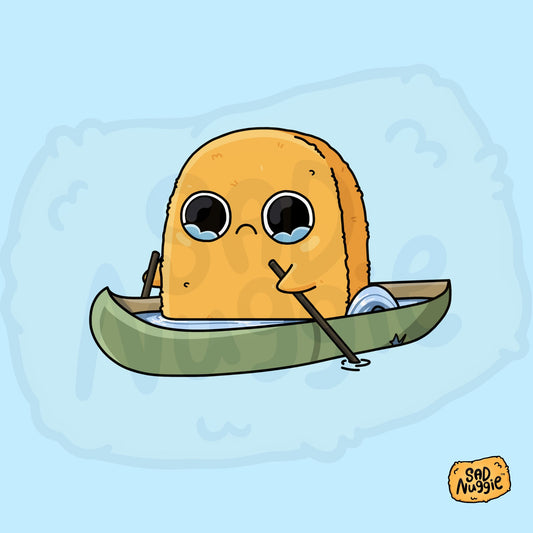 Sad Nuggie Canoe Sticker