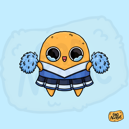 Pom-pom girl triste Nuggie Sticker