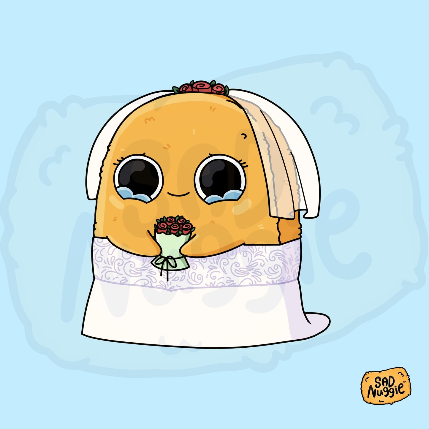 Sad Nuggie Bride Sticker