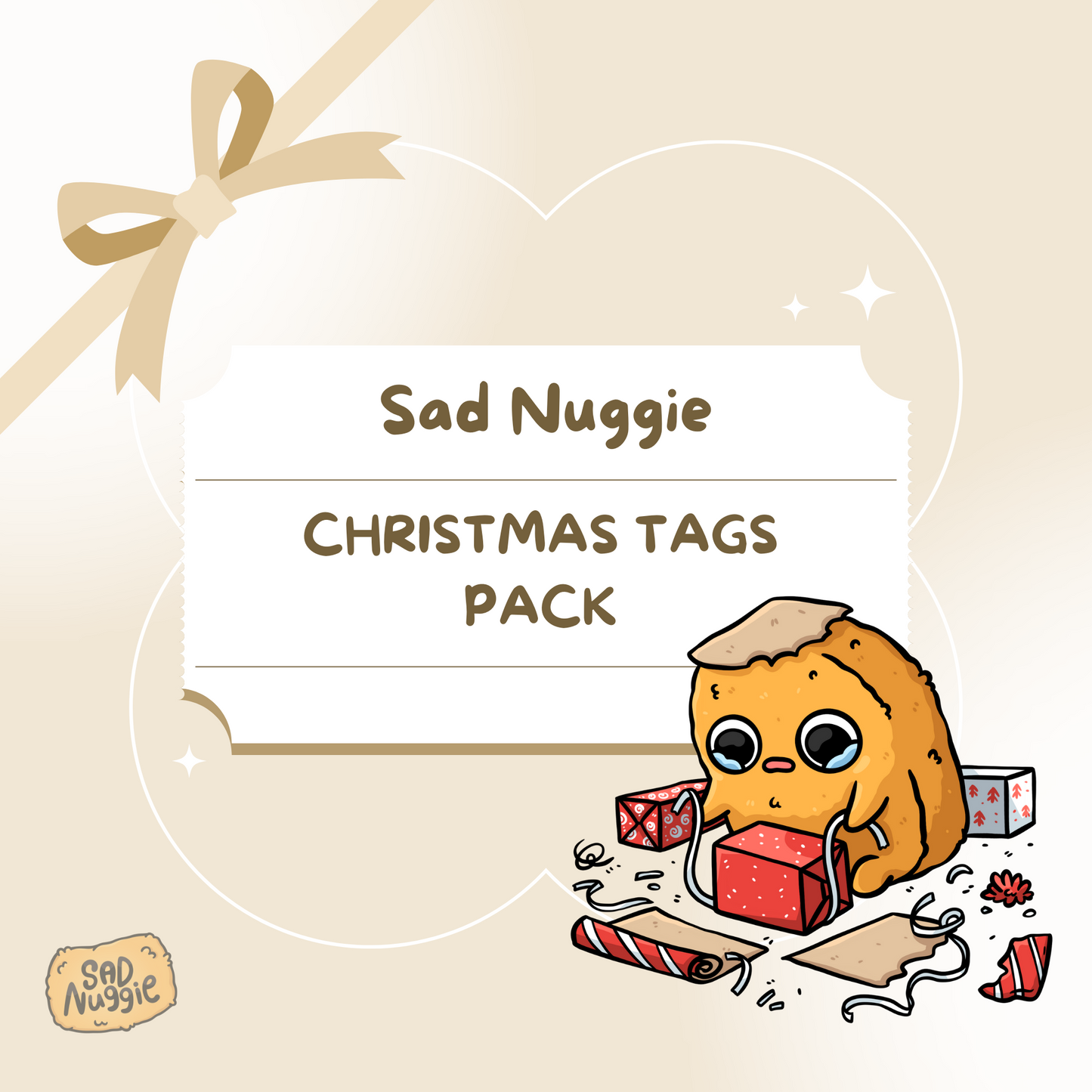 Sad Nuggie Christmas Tags Pack (Free Download)