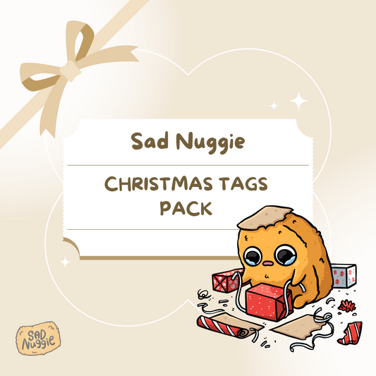 Pack d'étiquettes de Noël Sad Nuggie (Téléchargement gratuit)