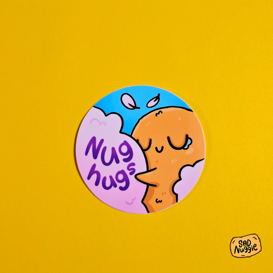 Nug Hugs Nuggie Sticker