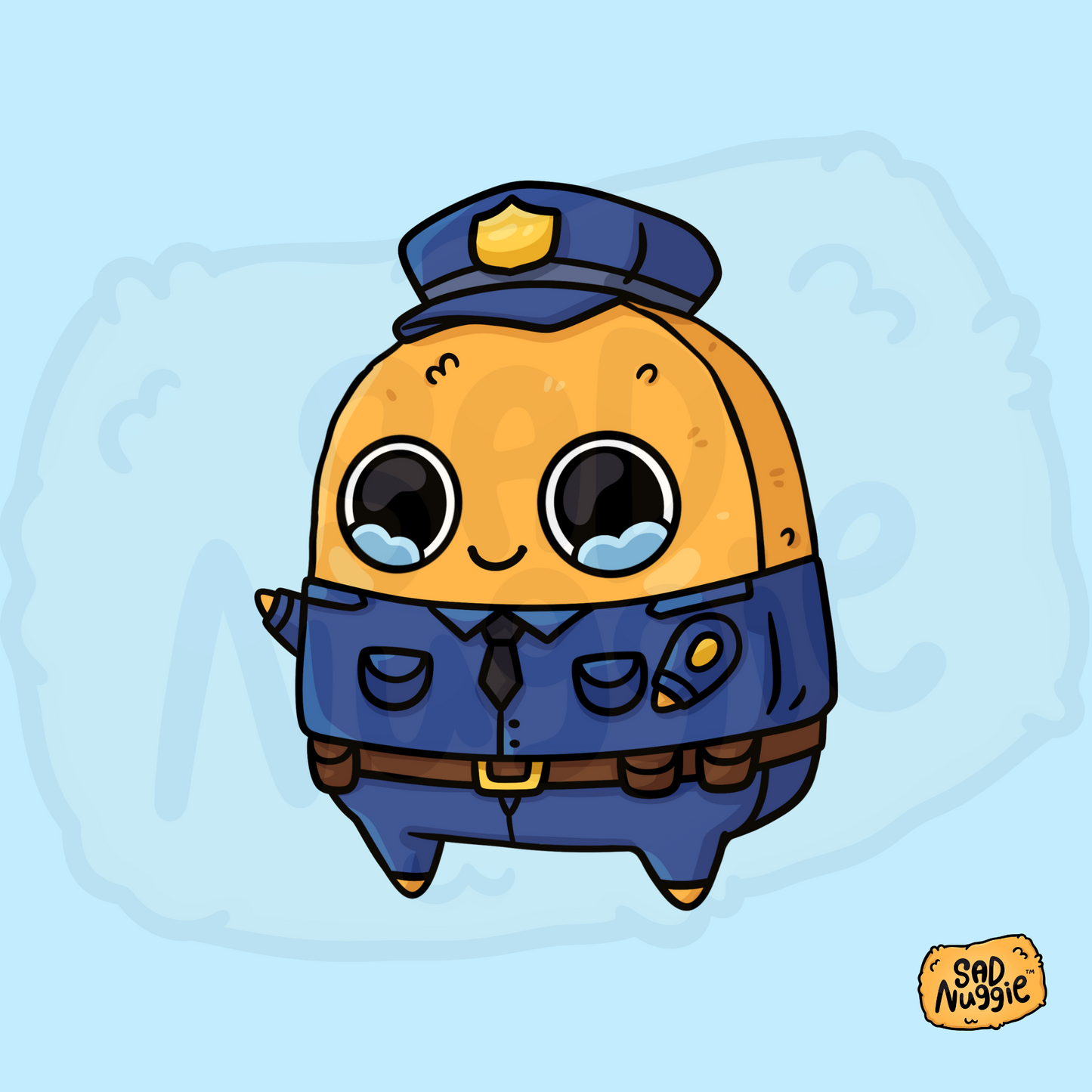 Sad Nuggie Police Sticker