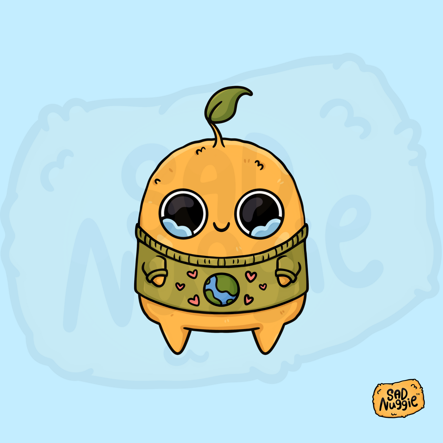 Sad Nuggie Plant Based Sticker