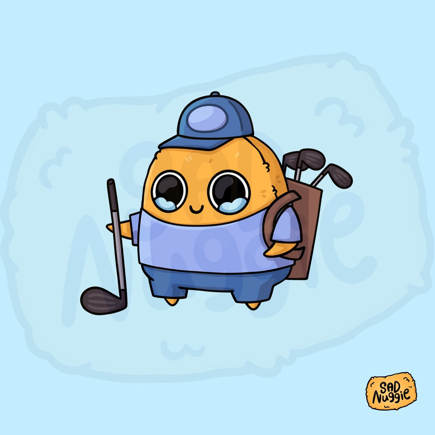 Sad Nuggie Golf Sticker