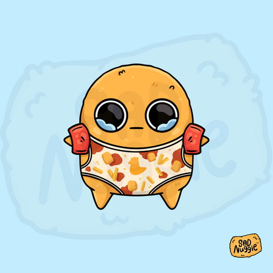 Sad Nuggie Swimmer & Floaties Sticker