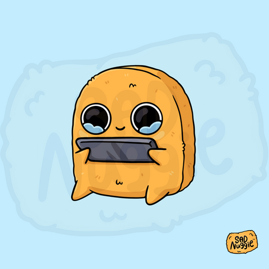 Sad Nuggie Tablet Sticker