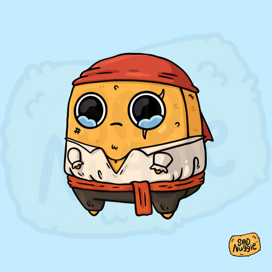 Sad Nuggie Pirate Sticker