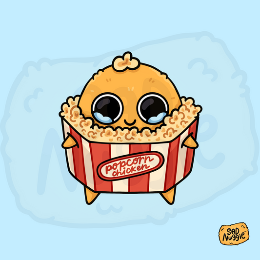 Sad Nuggie Popcorn Chicken Sticker