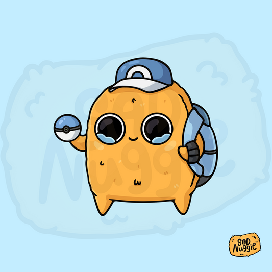 Sad Nuggie Nug Trainer Sticker