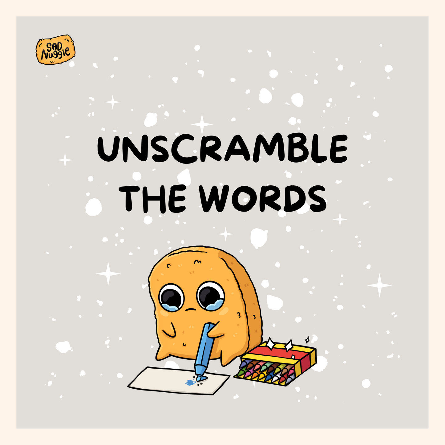 Sad Nuggie Word Scramble (Free Download)