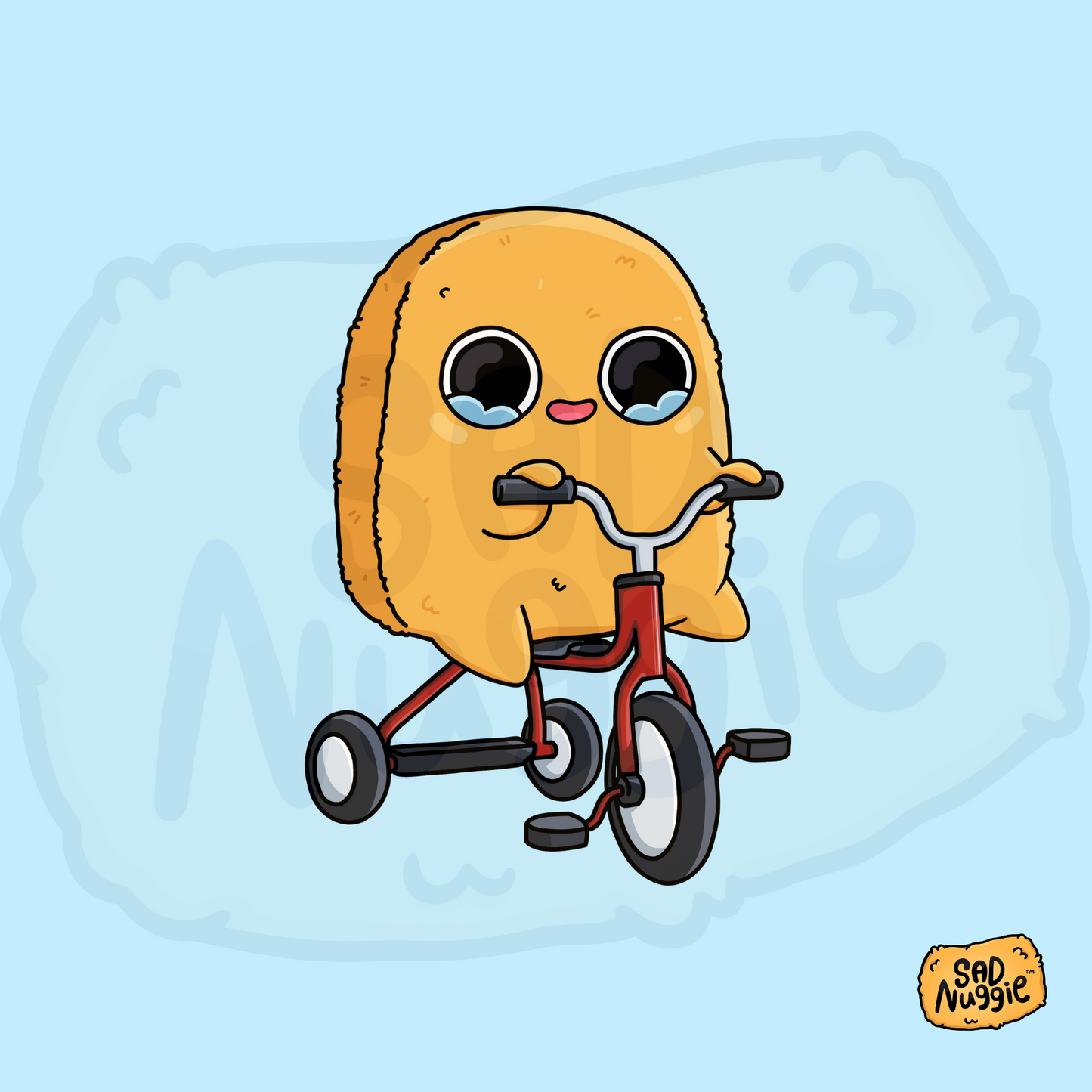 Sad Nuggie Tricycle Sticker