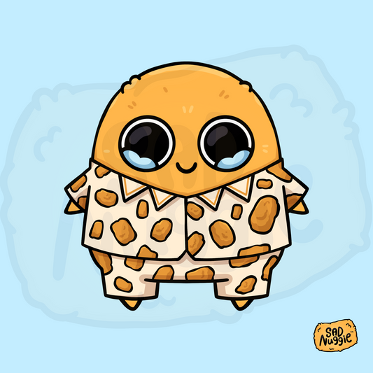 Sad Nuggie Pajama Sticker