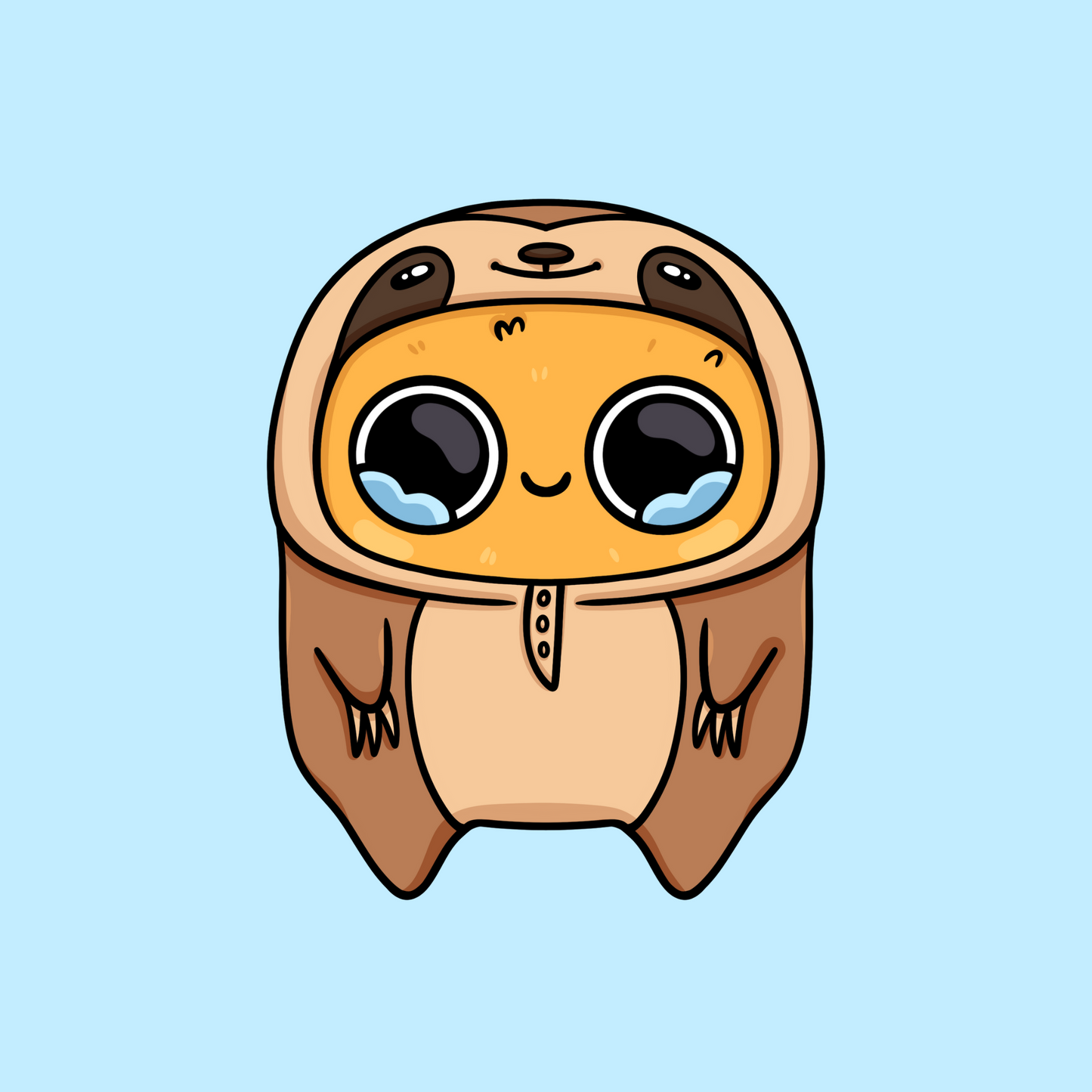 Sloth Onesie Sad Nuggie Sticker