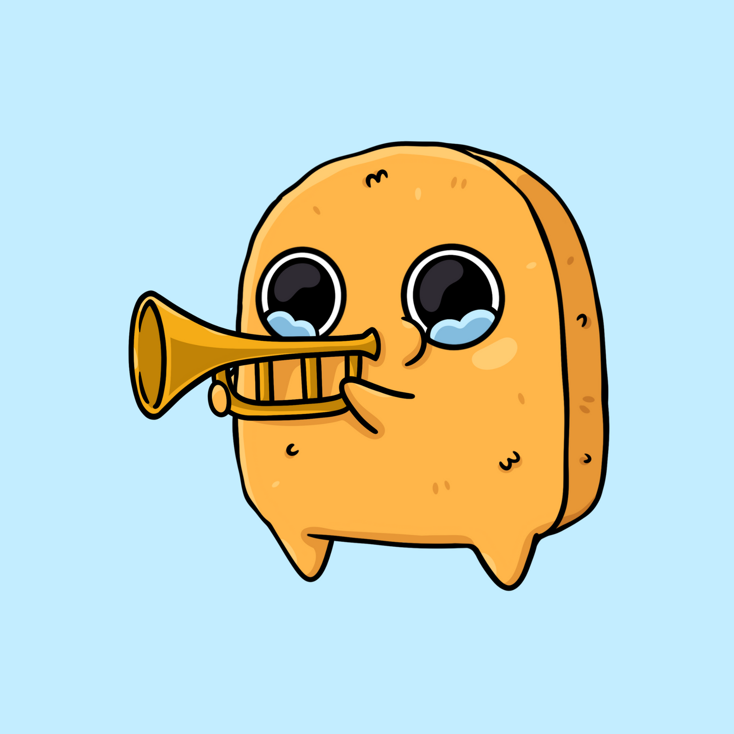 Trumpet Sad Nuggie Sticker