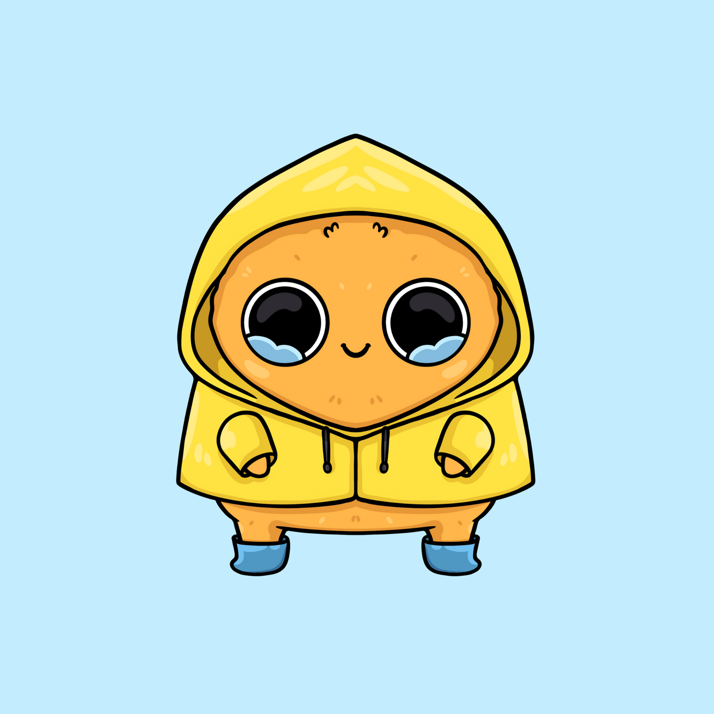 Raincoat Sad Nuggie Sticker